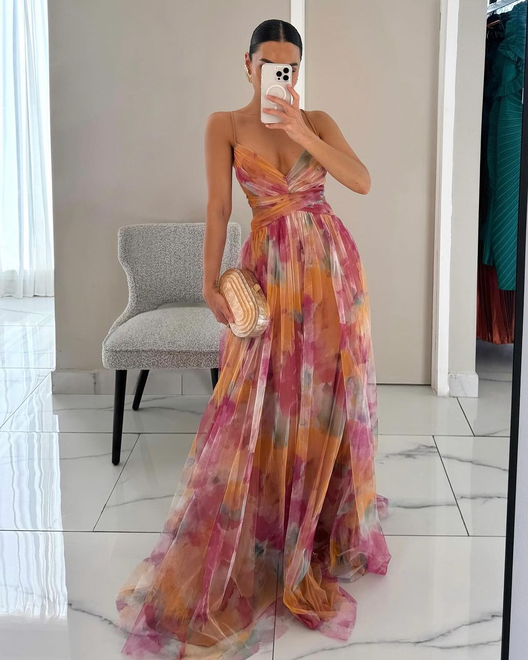 Siyaje | Magnifique maxi-robe à imprimé floral