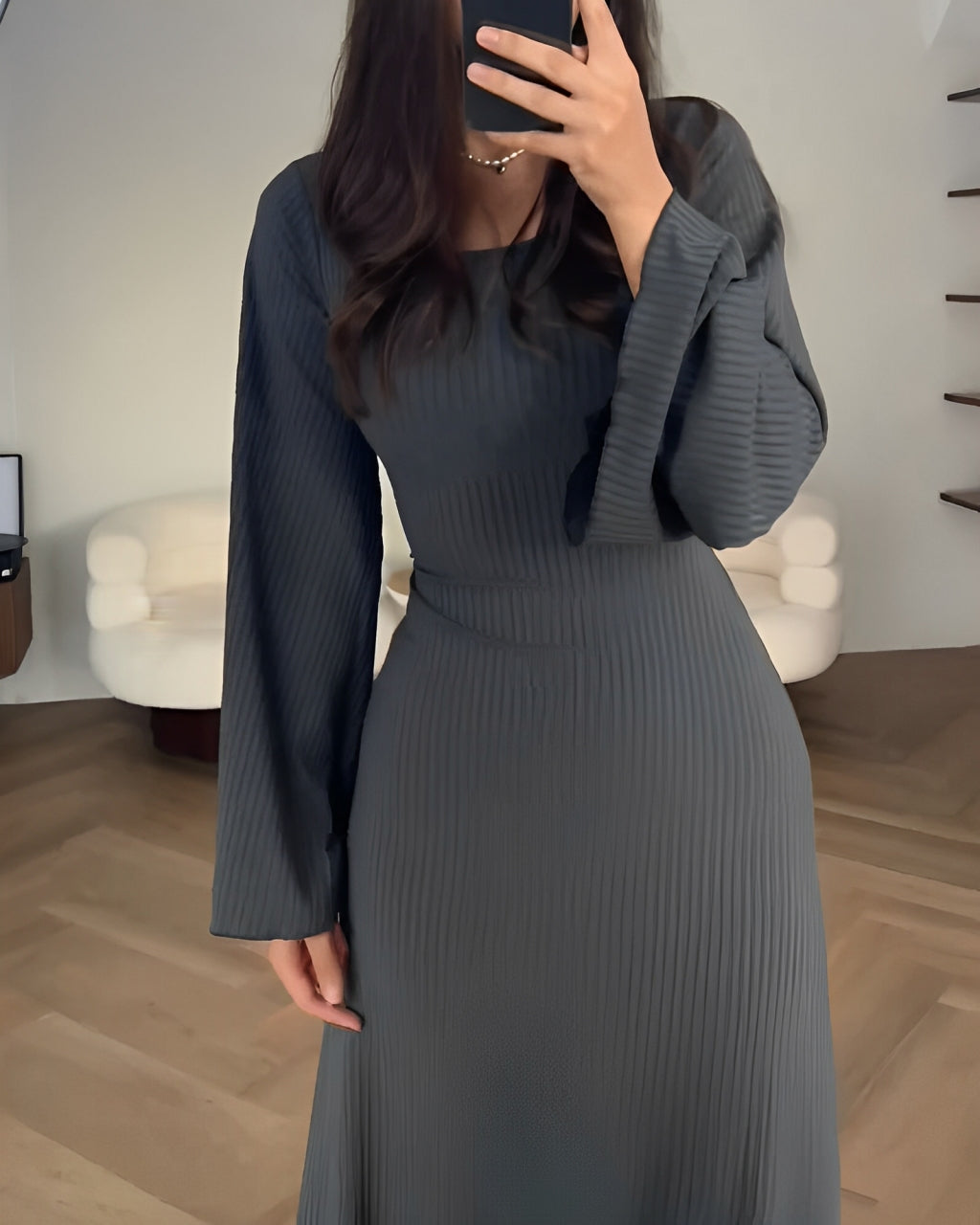 Gabriella - Robe longue en maille élégante