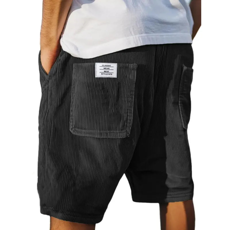 Siyaje | Pantalon court élégant en velours côtelé