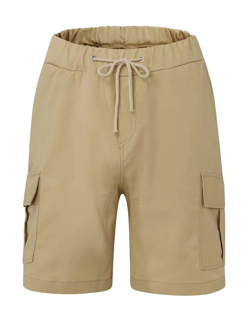 Siyaje | Short cargo décontracté à taille non élastique avec cordon