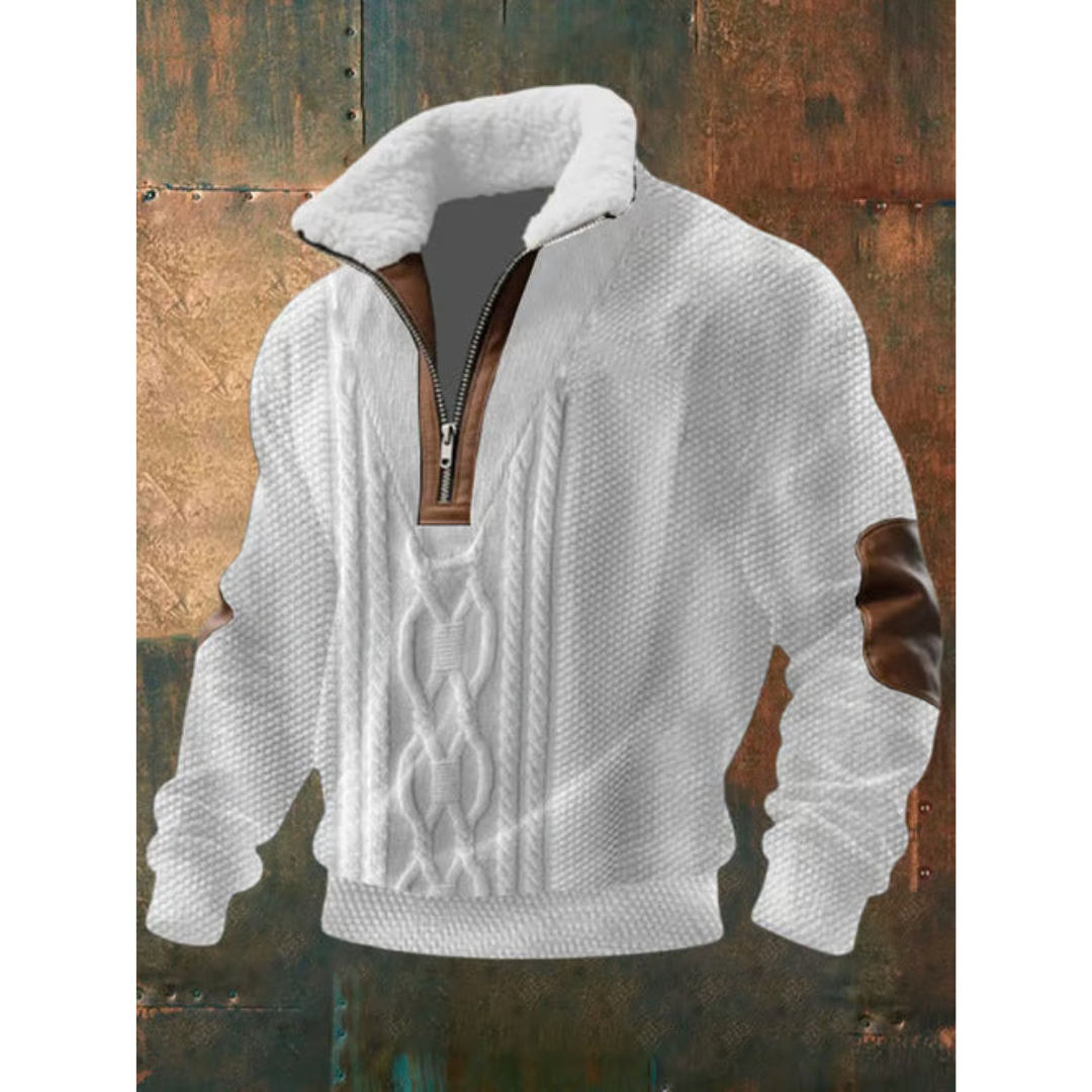 Siyaje | Pull en polaire avec zip et col montant
