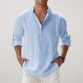 Siyaje | Chemise Henley en coton effet lin