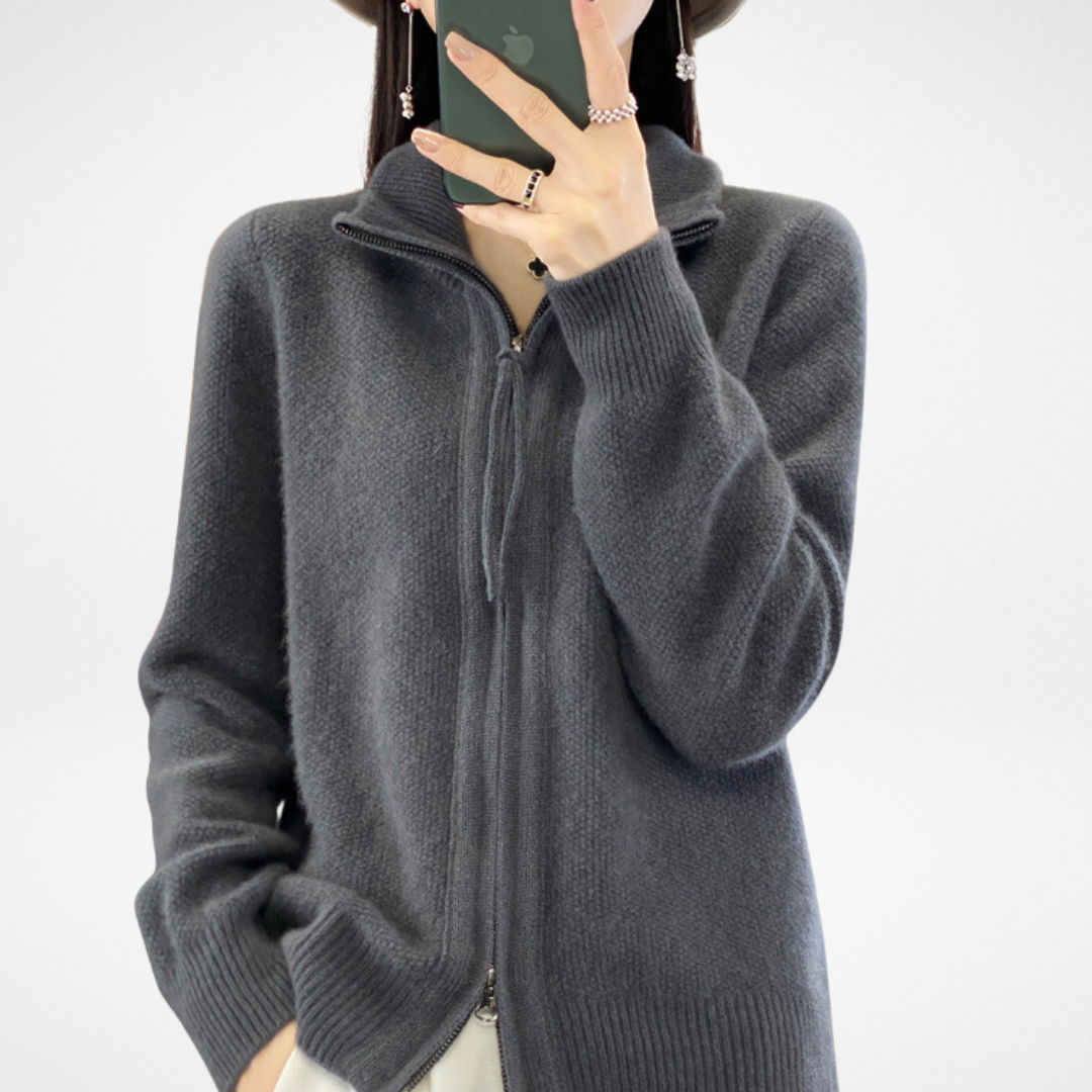 Siyaje | Cardigan zippé en cachemire
