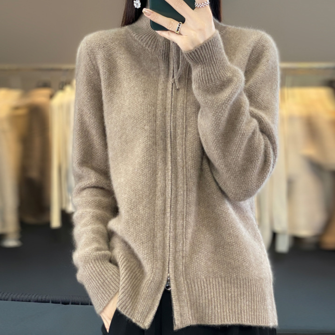 Siyaje | Cardigan zippé en cachemire