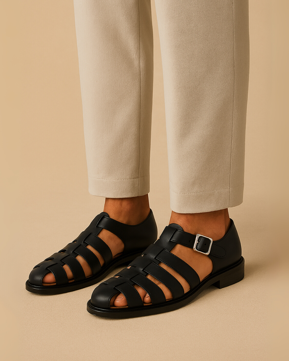 Siyaje | Sandales fermées à boucle élégante