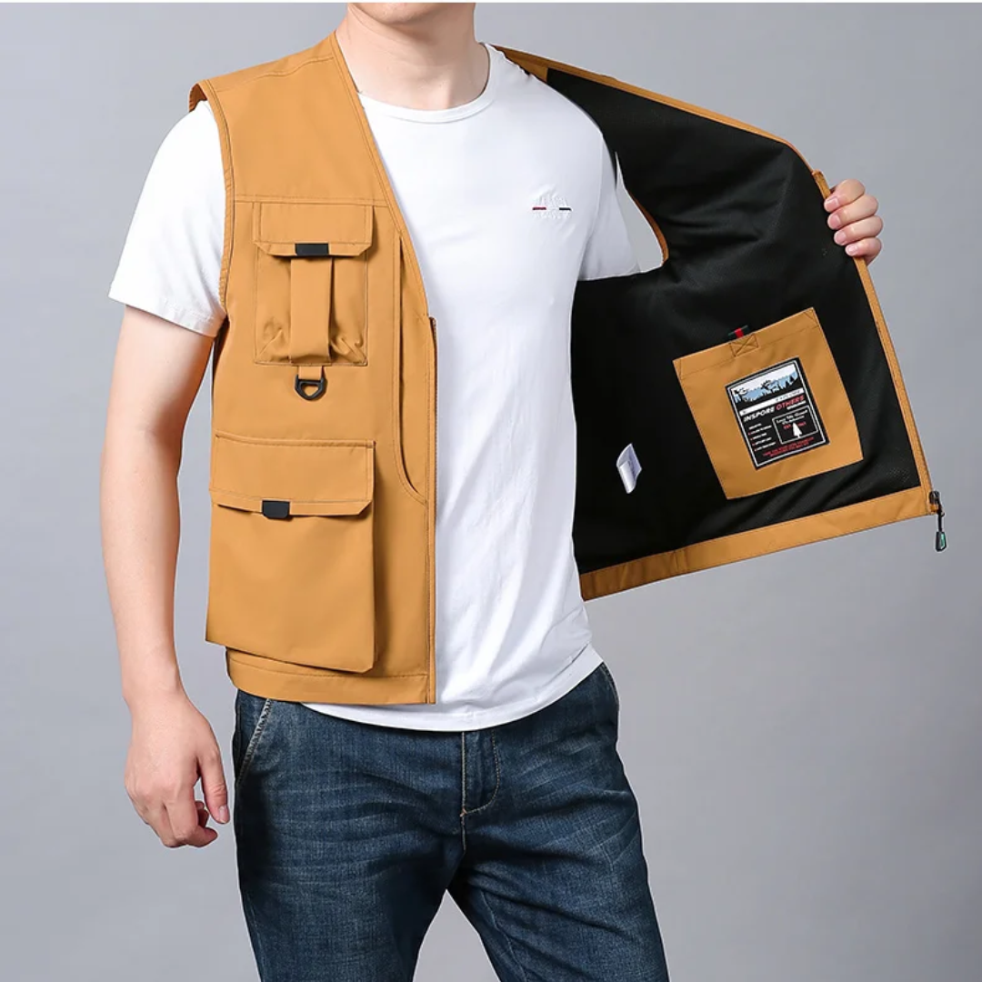Siyaje | Gilet cargo élégant et décontracté