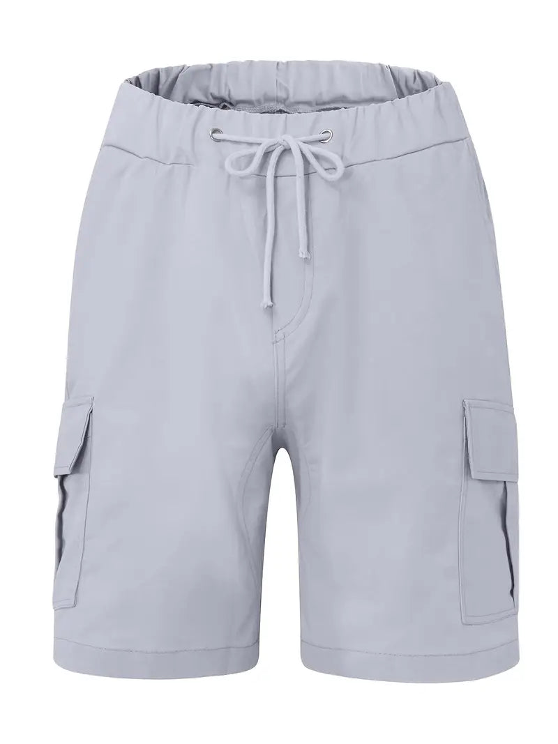 Siyaje | Short cargo décontracté à taille non élastique avec cordon