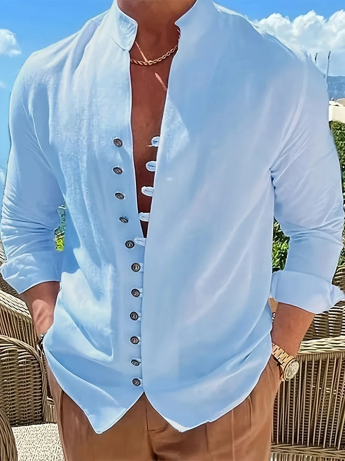 Siyaje | Chemise légère en coton à manches longues
