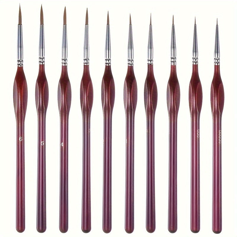 Pinceau de Détail Précis – Idéal pour la Peinture Précise et les Œuvres d'Art Détaillées