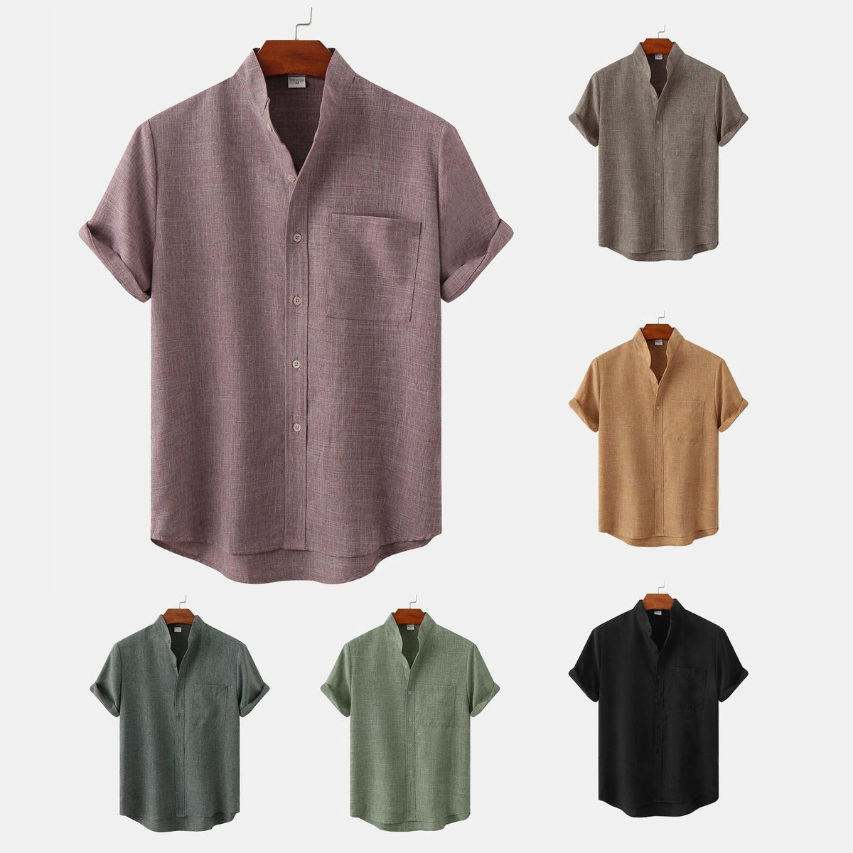 Siyaje | Chemise en coton unie avec boutons