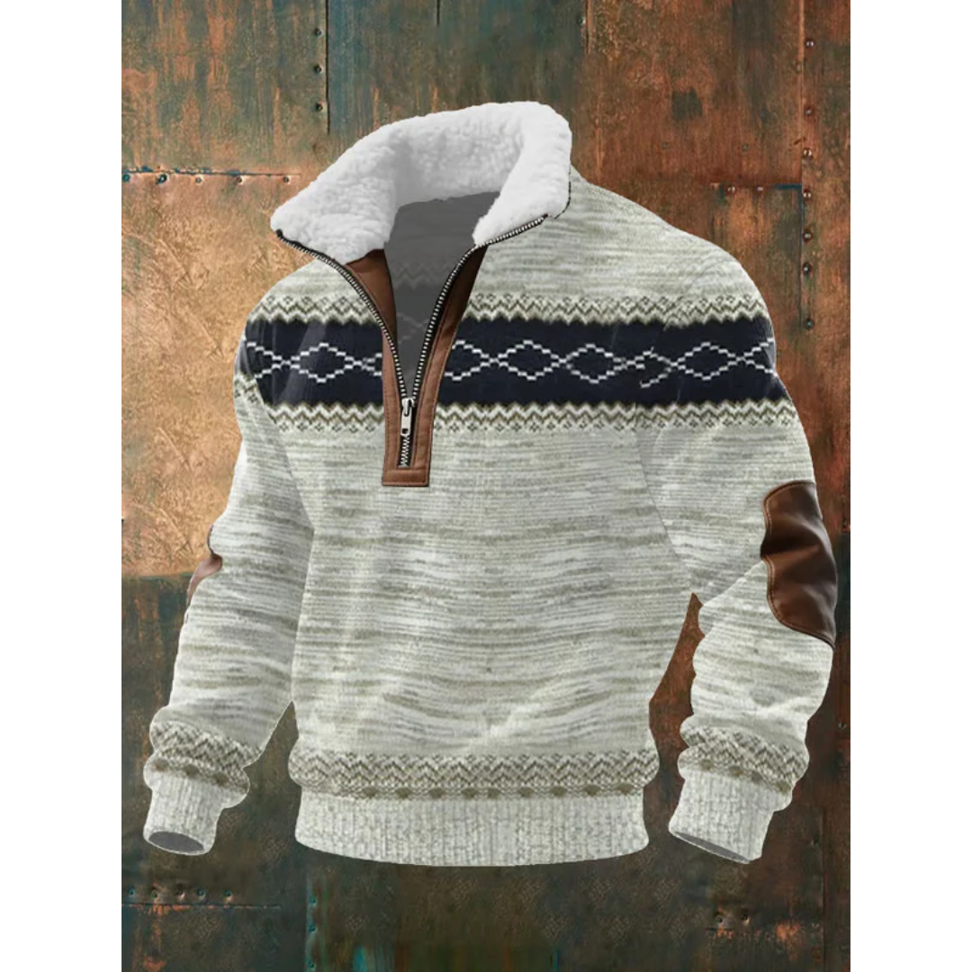 Siyaje | Pull en polaire avec zip et col montant