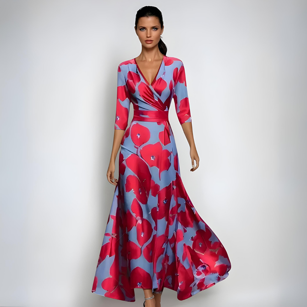 Emily - Robe Maxi Fleurie Luxe