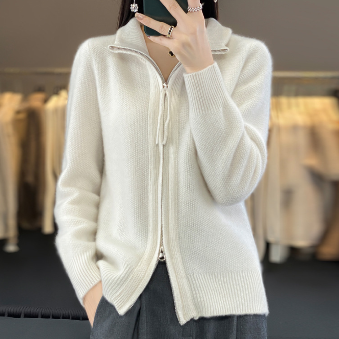 Siyaje | Cardigan zippé en cachemire