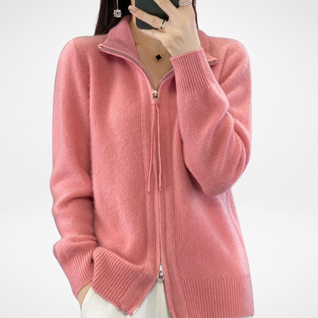 Siyaje | Cardigan zippé en cachemire