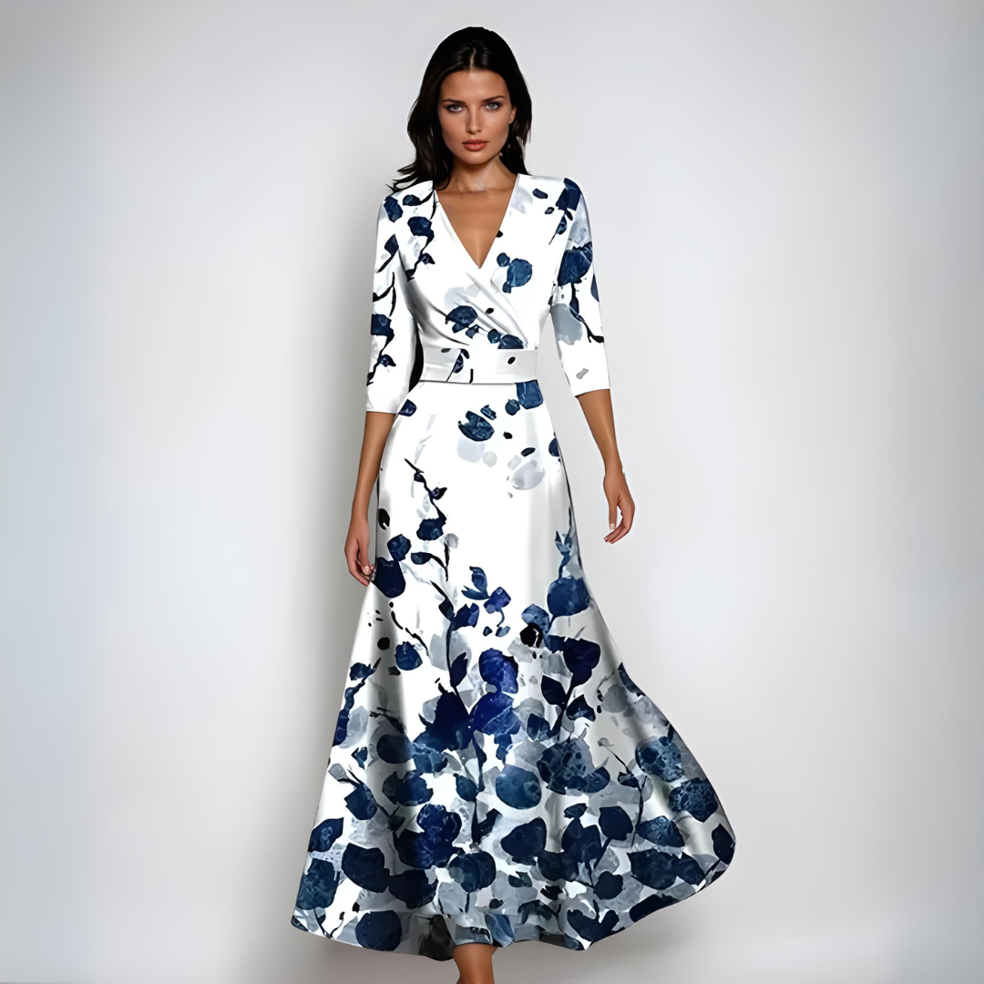 Emily - Robe Maxi Fleurie Luxe