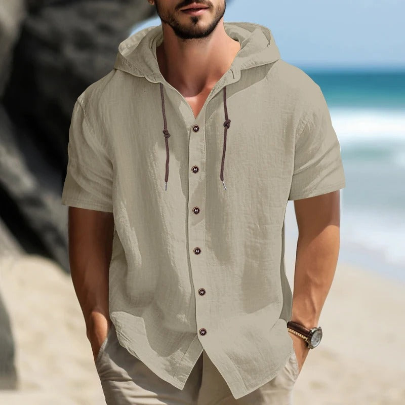 Siyaje | Chemise à manches courtes confortable avec capuche