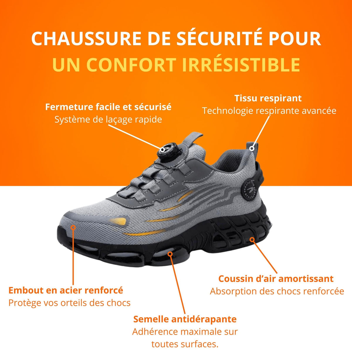 Siyaje | Chaussures de sécurité à protection renforcée et confort optimal