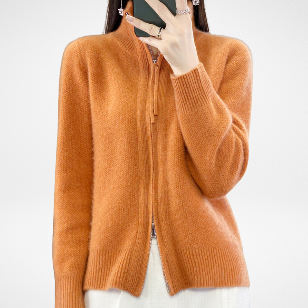 Siyaje | Cardigan zippé en cachemire