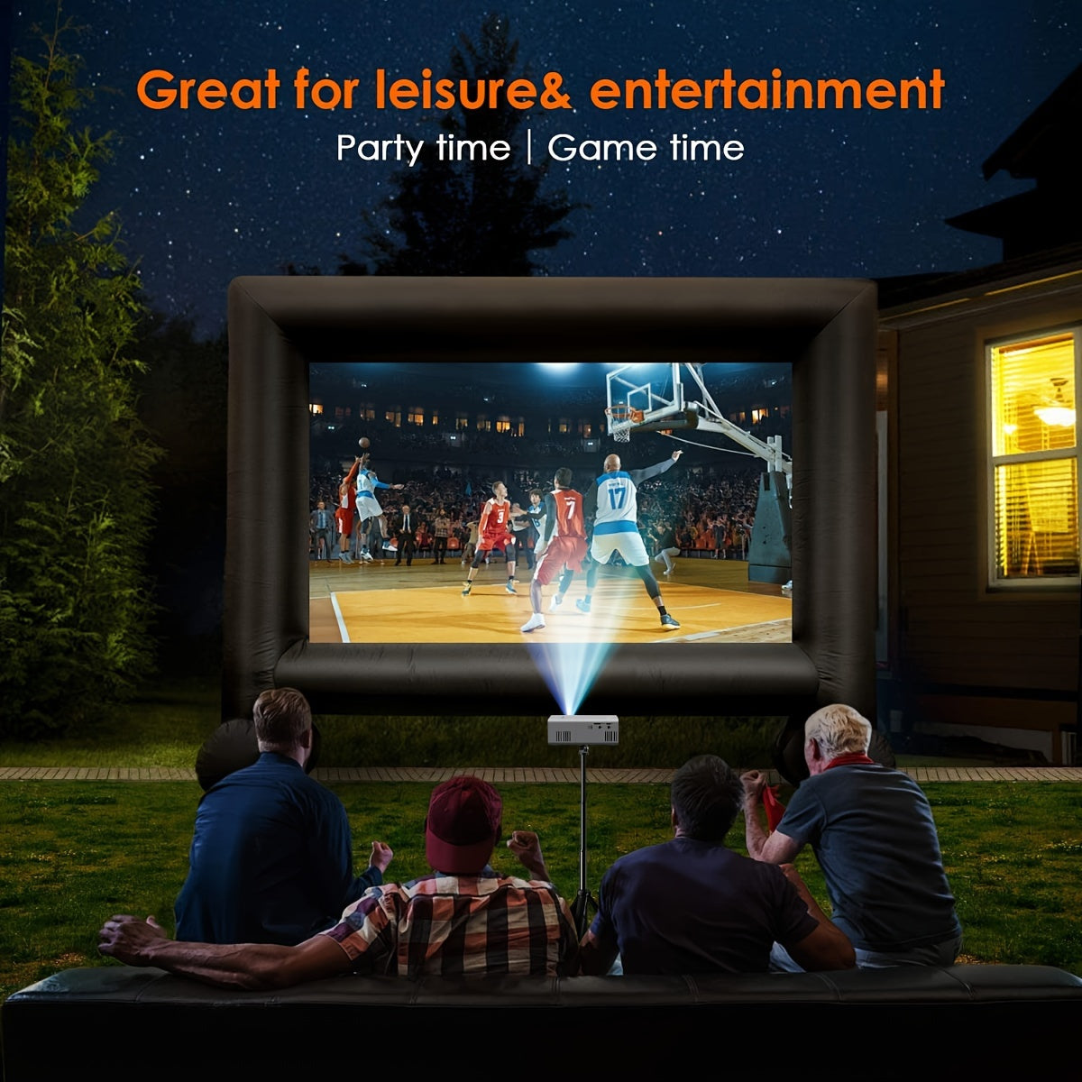 Mini Projecteur Ultra-Brillant 3000 Lumens – Portable, HDTV & USB, Idéal pour Cinéma à Domicile & Extérieur !