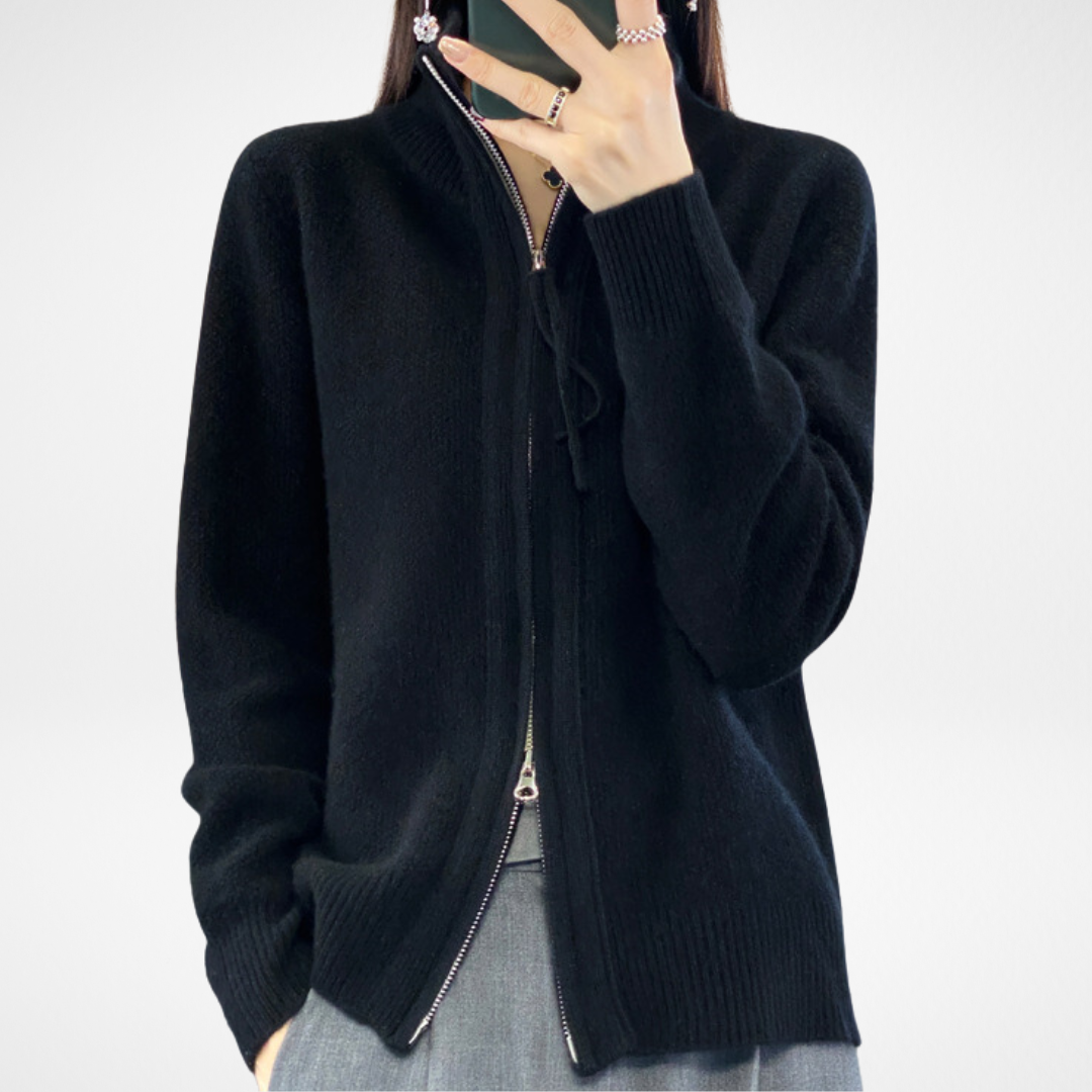 Siyaje | Cardigan zippé en cachemire