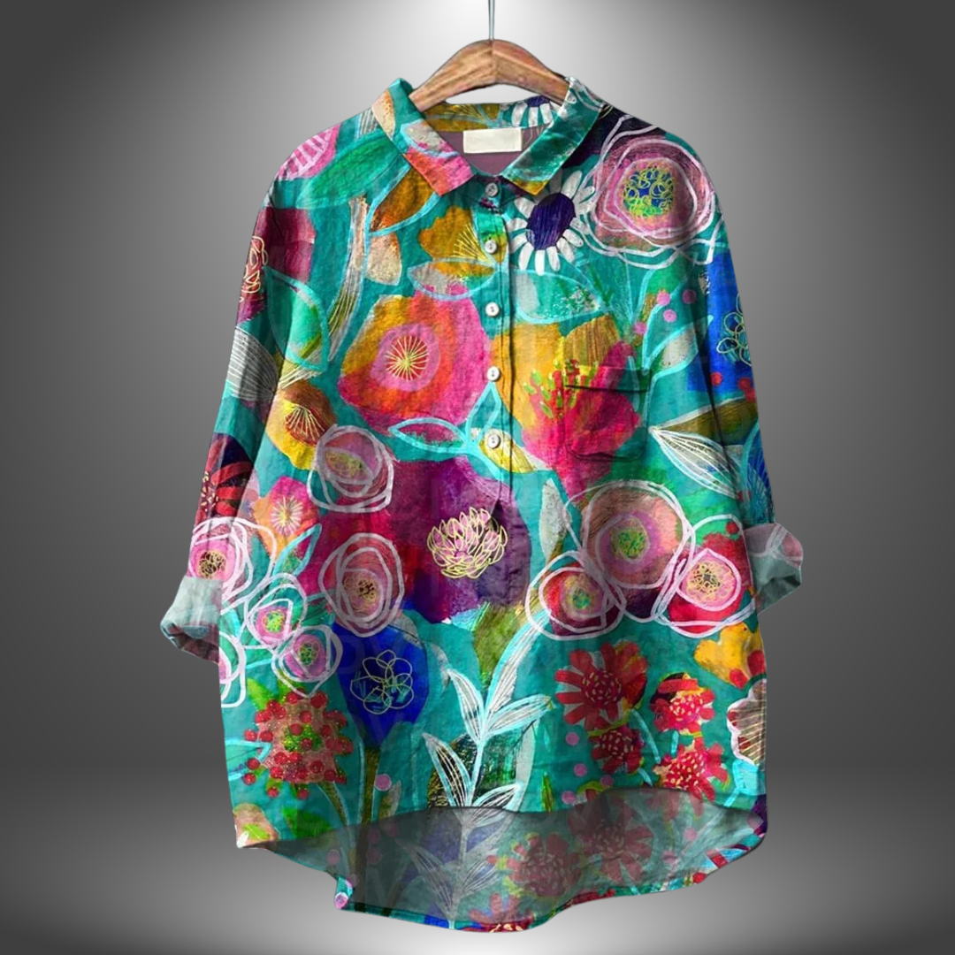 Colette | Chemise Florale Artisanale pour Femme