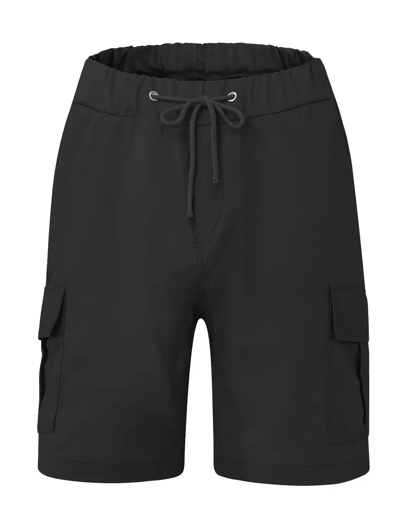 Siyaje | Short cargo décontracté à taille non élastique avec cordon