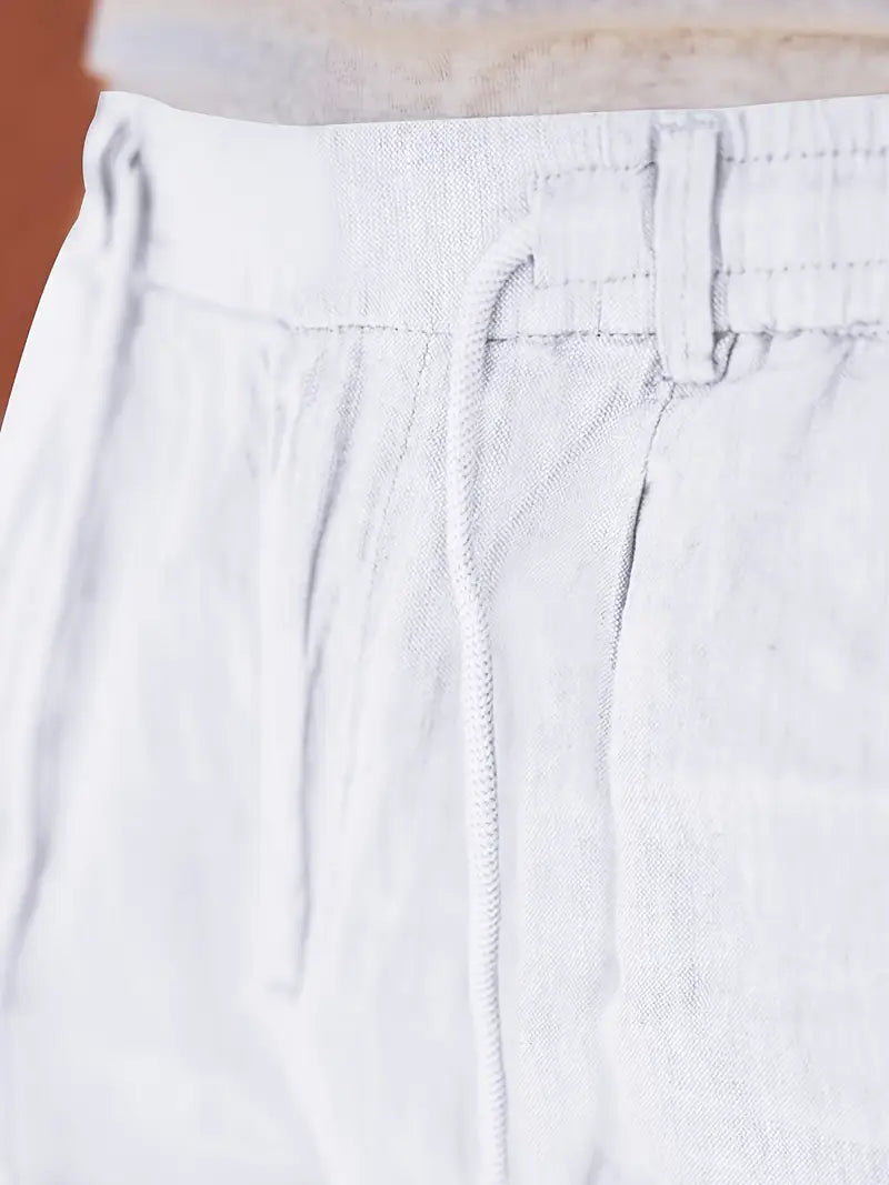 Siyaje | Pantalon ample en lin avec cordon de serrage