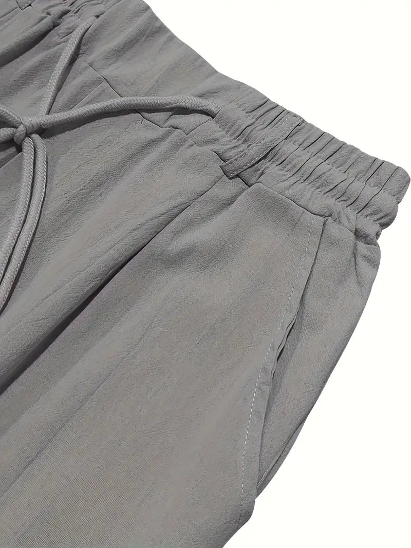 Siyaje | Pantalon ample en lin avec cordon de serrage