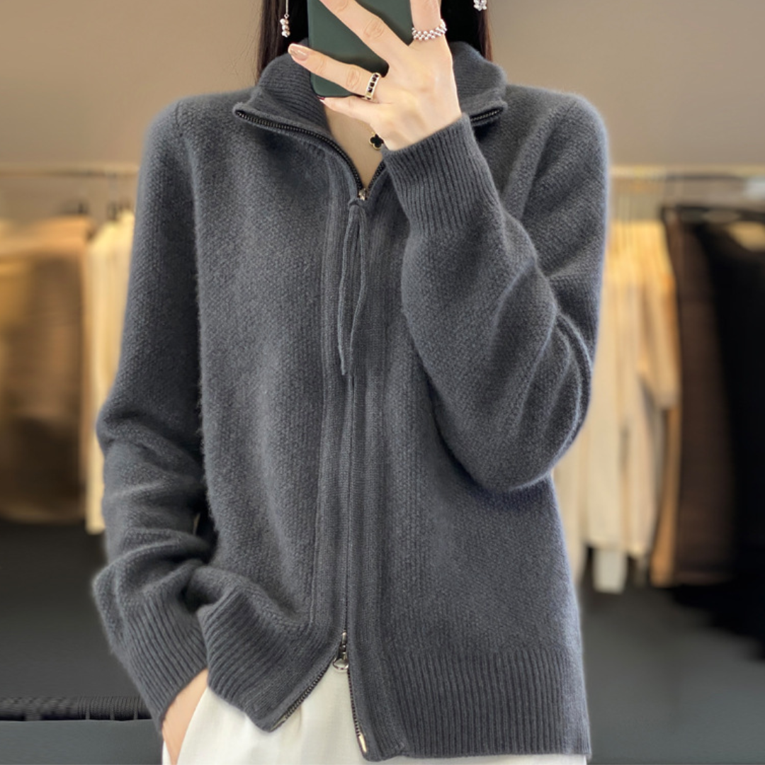 Siyaje | Cardigan zippé en cachemire