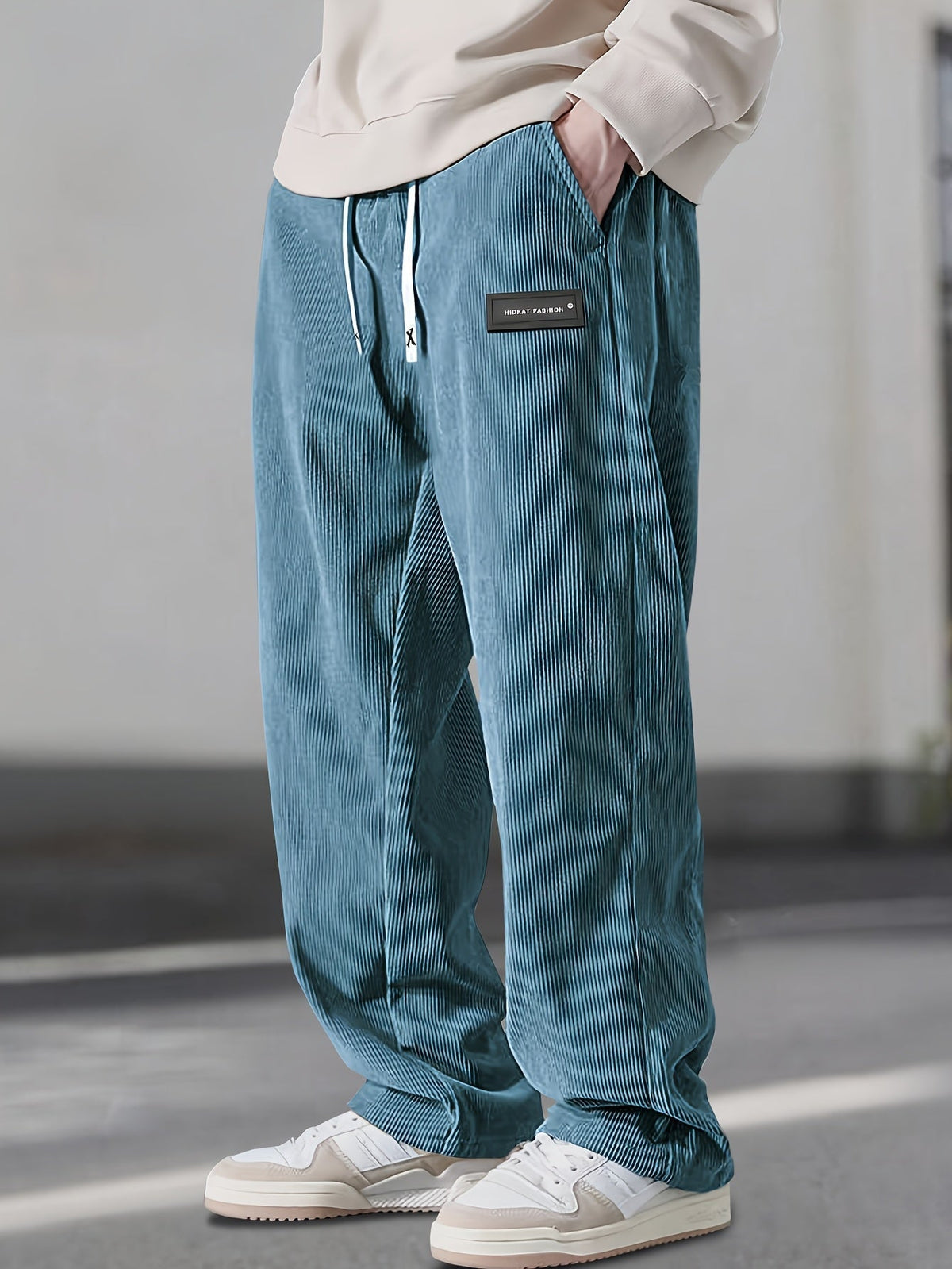 Siyaje | Pantalon droit à taille coulissée avec cordon de serrage