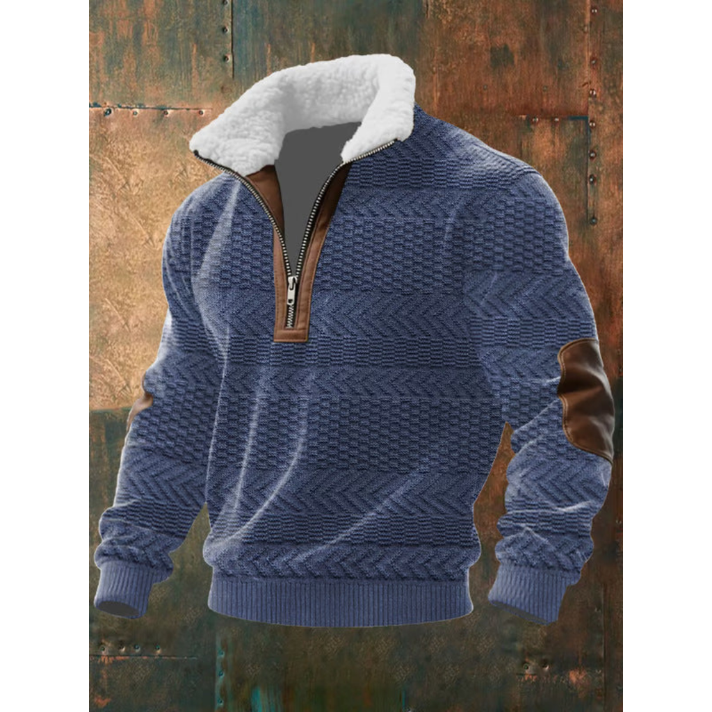 Siyaje | Pull en polaire avec zip et col montant