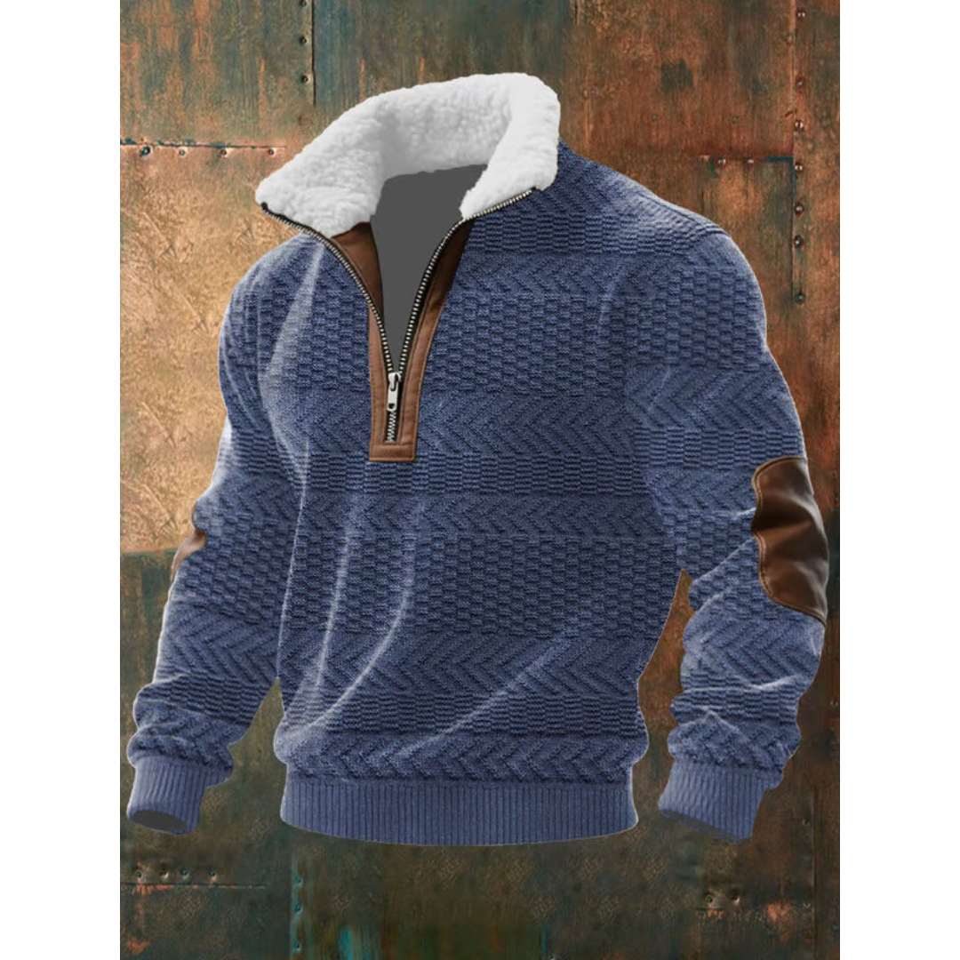 Siyaje | Pull en polaire avec zip et col montant