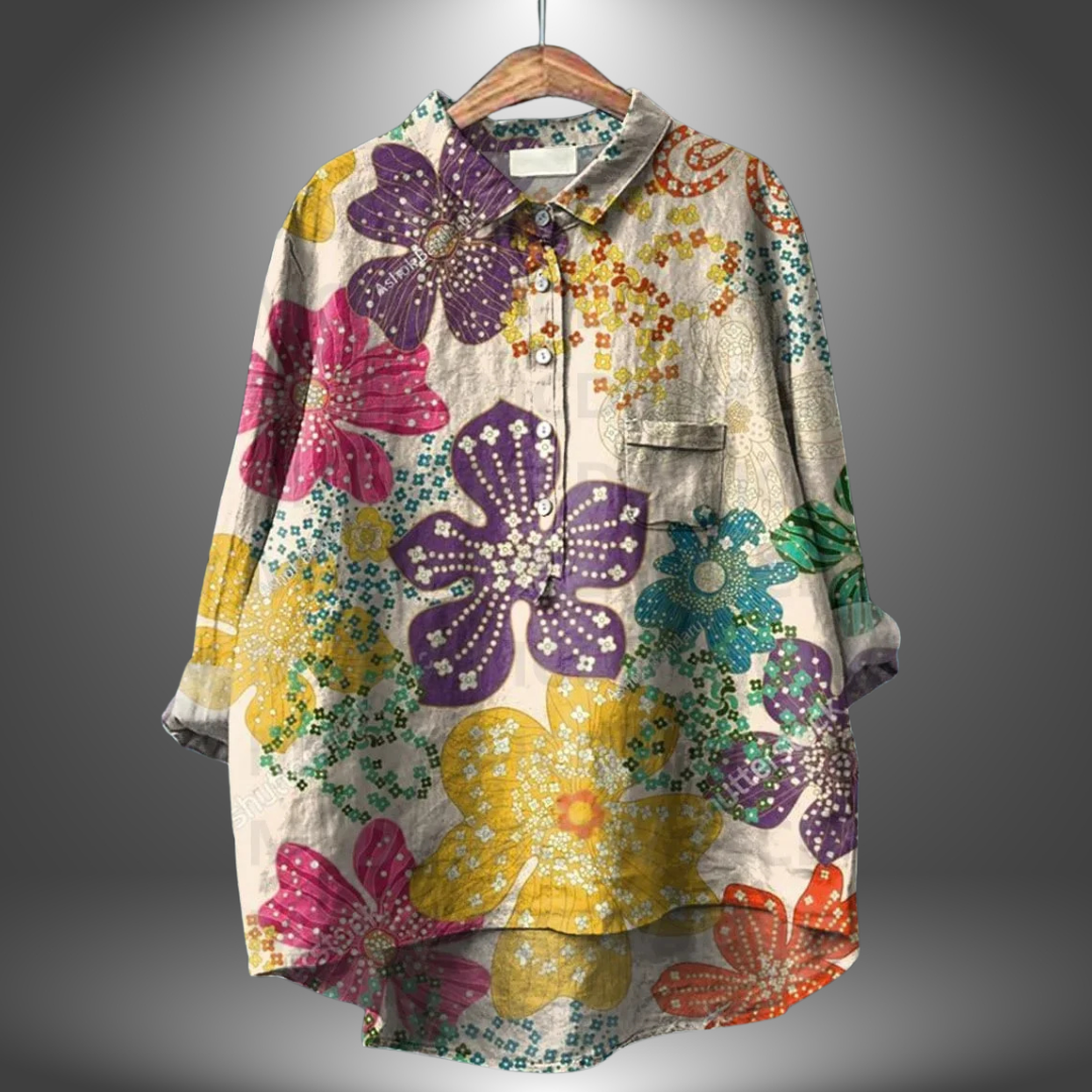 Colette | Chemise Florale Artisanale pour Femme