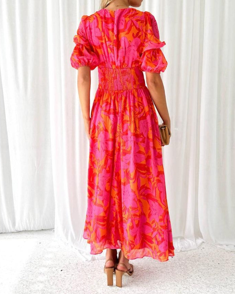 Siyaje | ROBE MAXI ROUGE ROSE