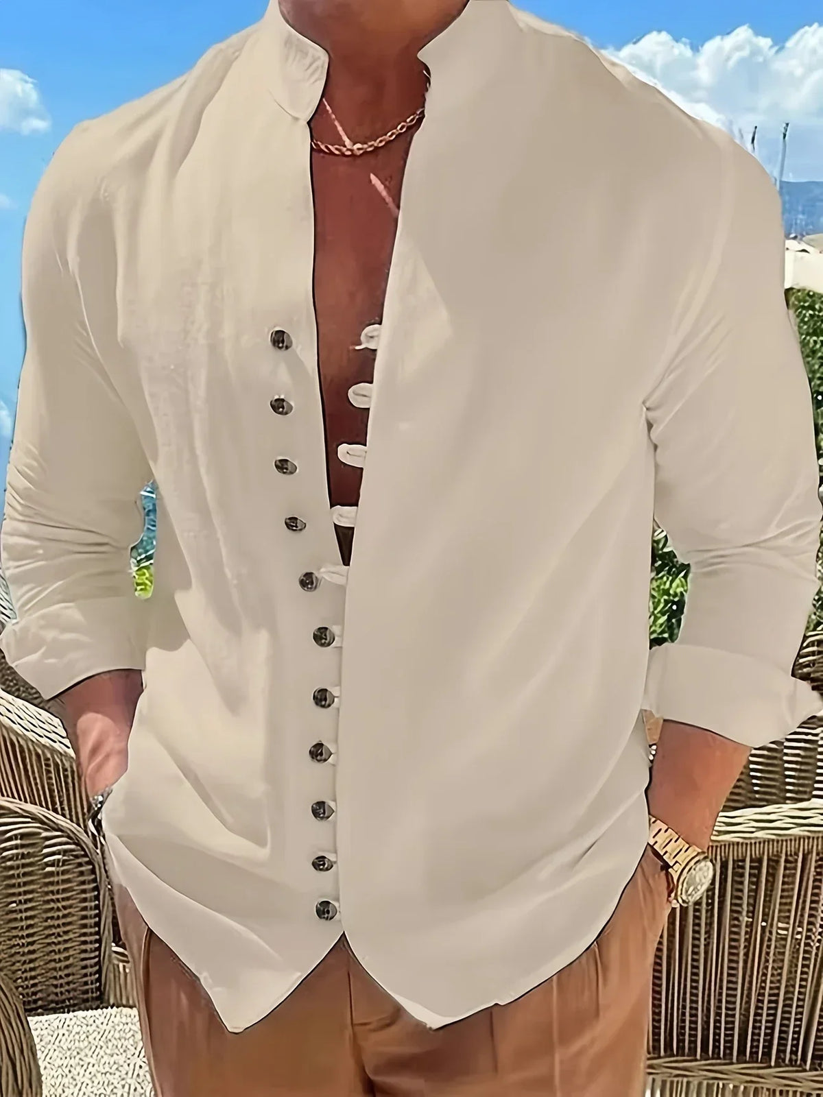 Siyaje | Chemise légère en coton à manches longues