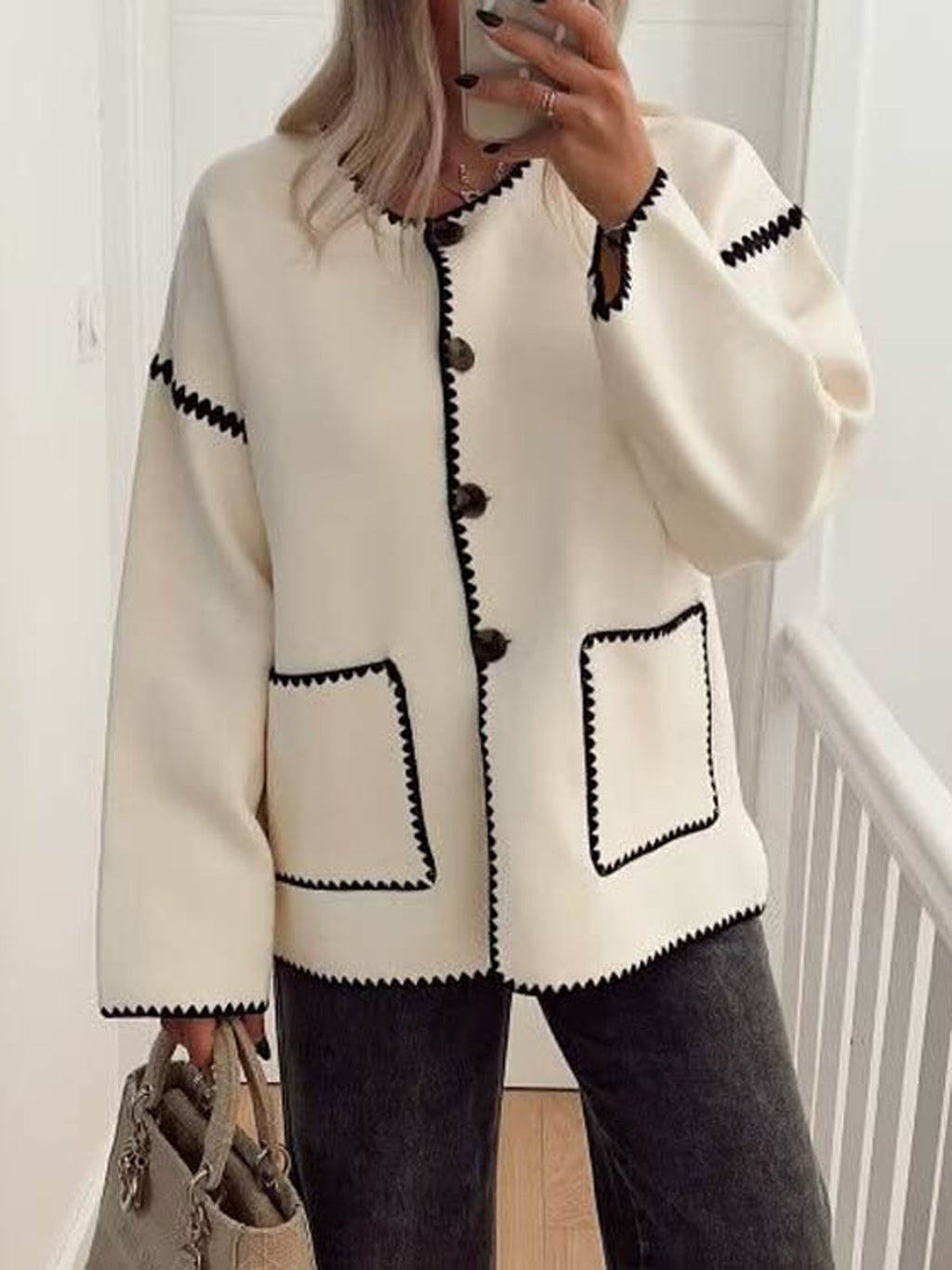 Siyaje | Veste contrastée