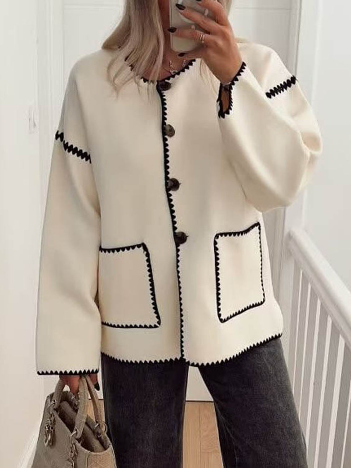 Siyaje | Veste contrastée