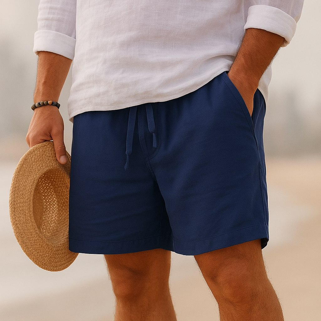 Siyaje | Short élégant en lin à taille élastique