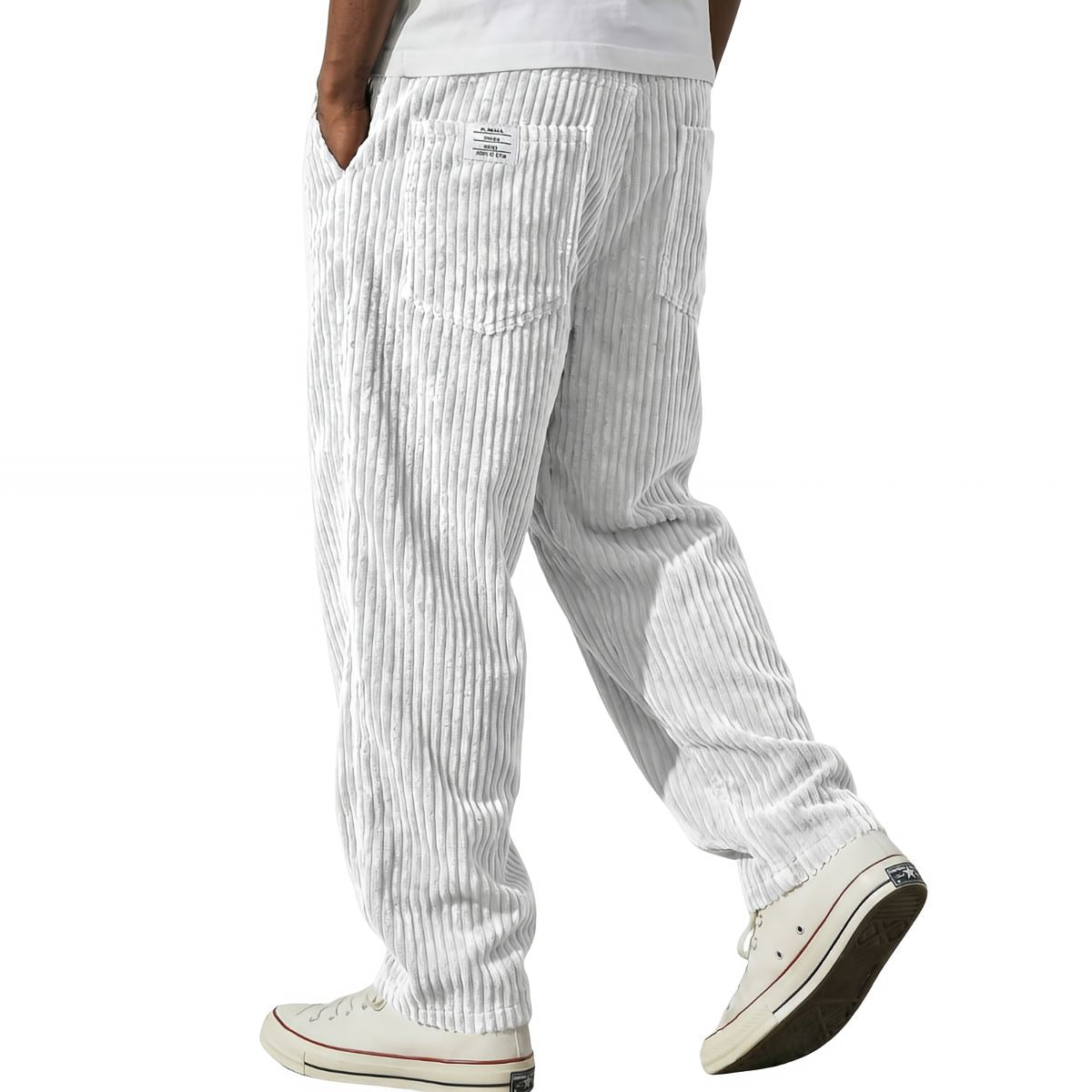 Siyaje | Pantalons pour hommes en velours côtelé avec taille élastique