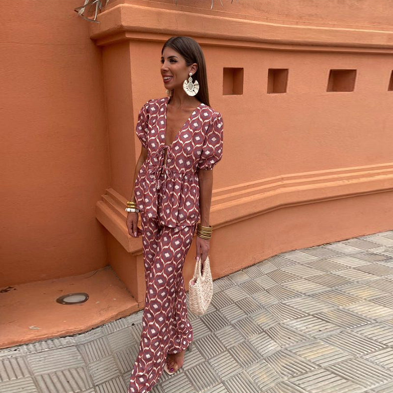 Siyaje | Ensemble Casual Imprimé