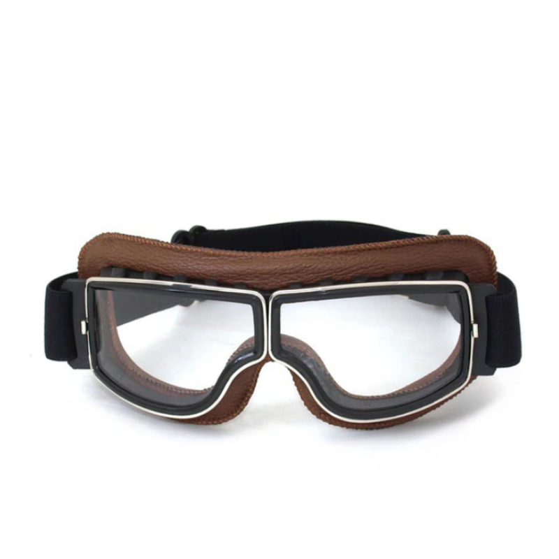 Lunettes de Moto Vintage en Cuir – RiderEdge