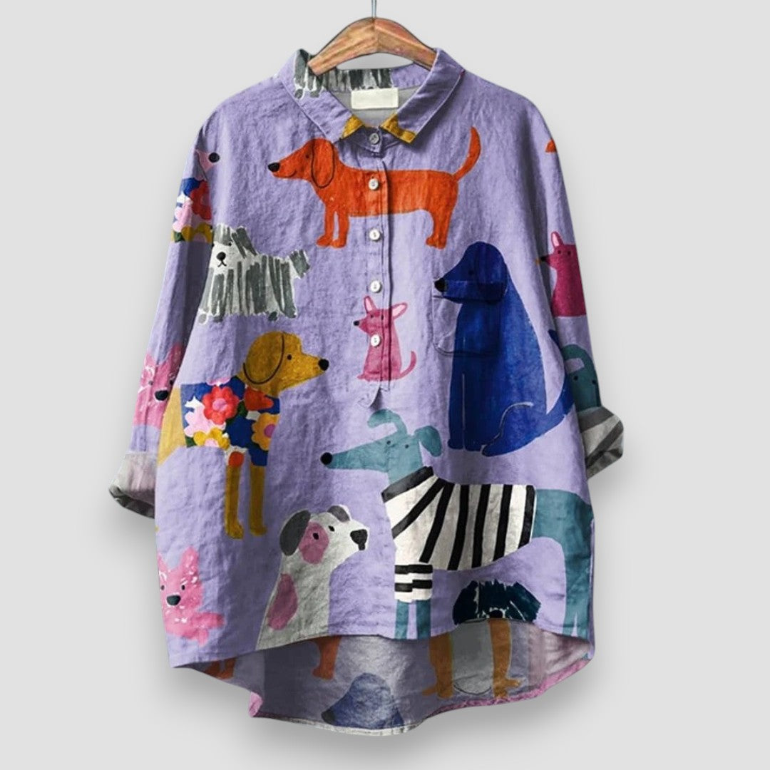 Martine | T-shirt pour femmes avec impression de chien