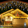 Rideaux lumineux magiques avec lumières LED scintillantes – Blanc chaud