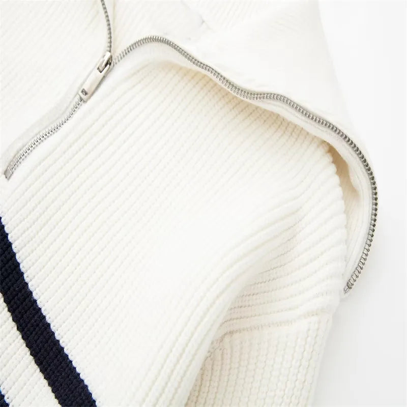 Siyaje | Pull zippé rayé