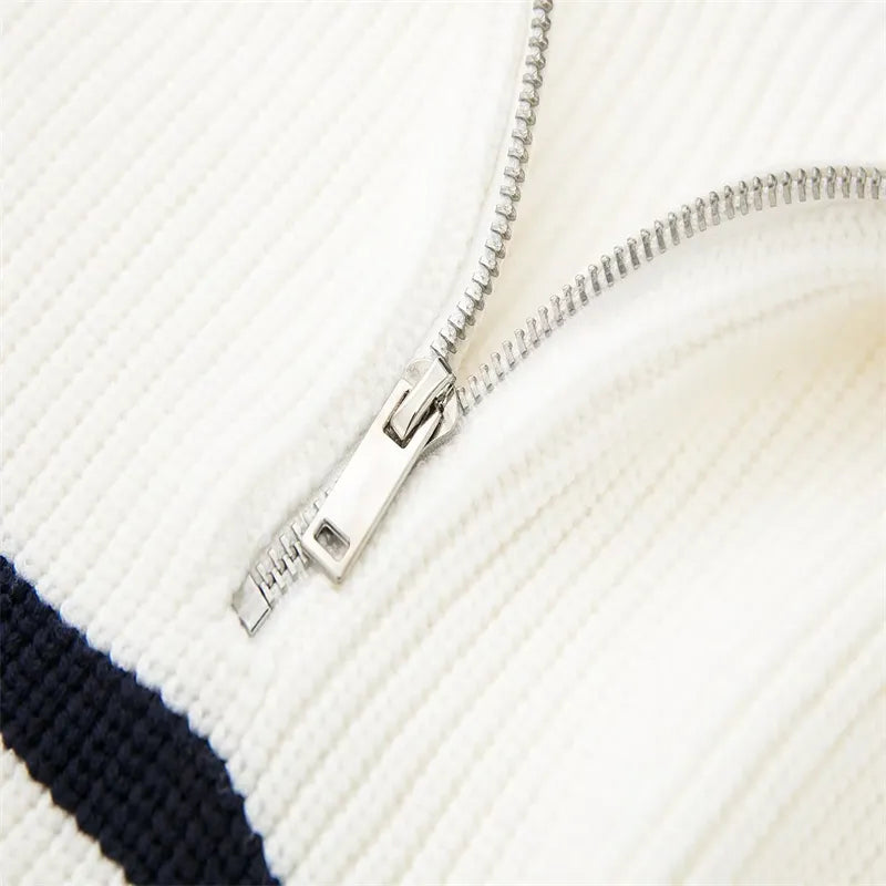 Siyaje | Pull zippé rayé
