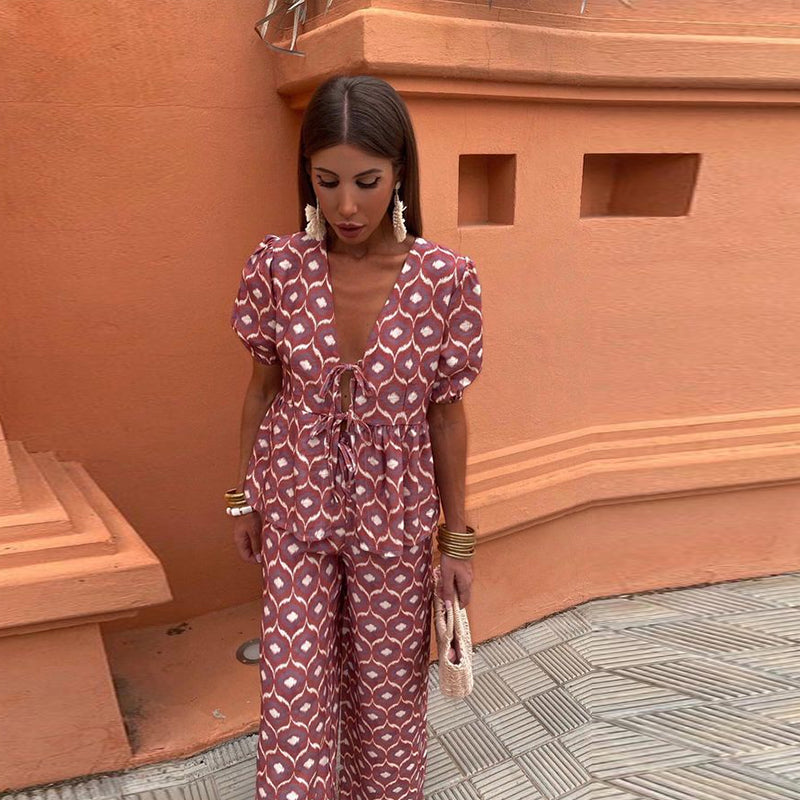Siyaje | Ensemble Casual Imprimé