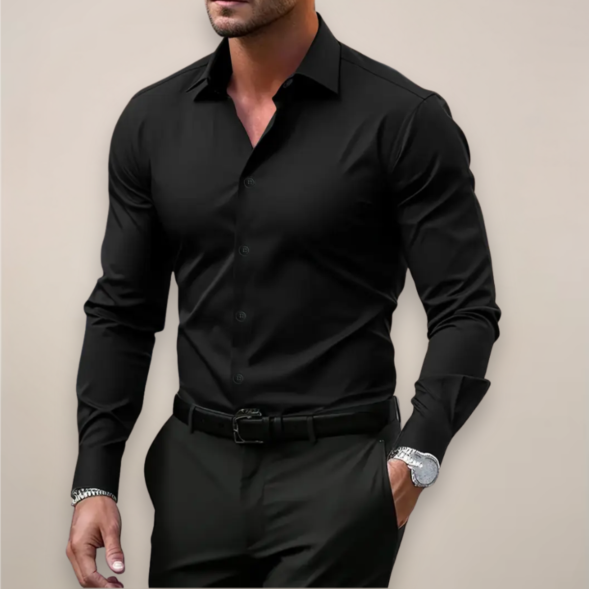 Siyaje | Chemise à manches longues boutonnée