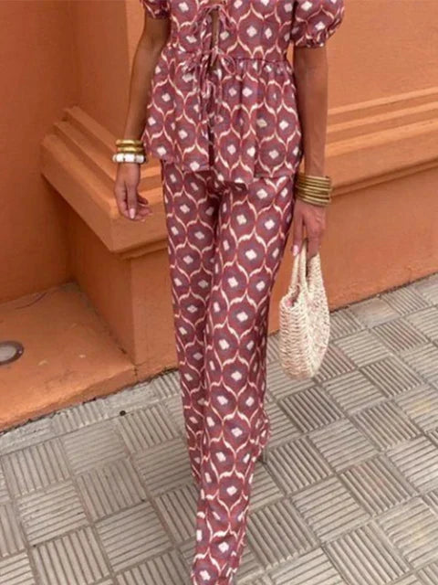 Siyaje | Ensemble Casual Imprimé