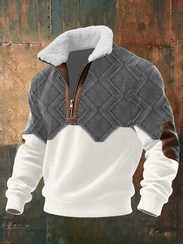 Siyaje | Pull en polaire avec zip et col montant