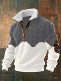 Siyaje | Pull en polaire avec zip et col montant